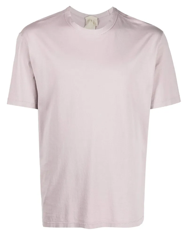 Ten c T-Shirt mit Logo-Patch Rosa