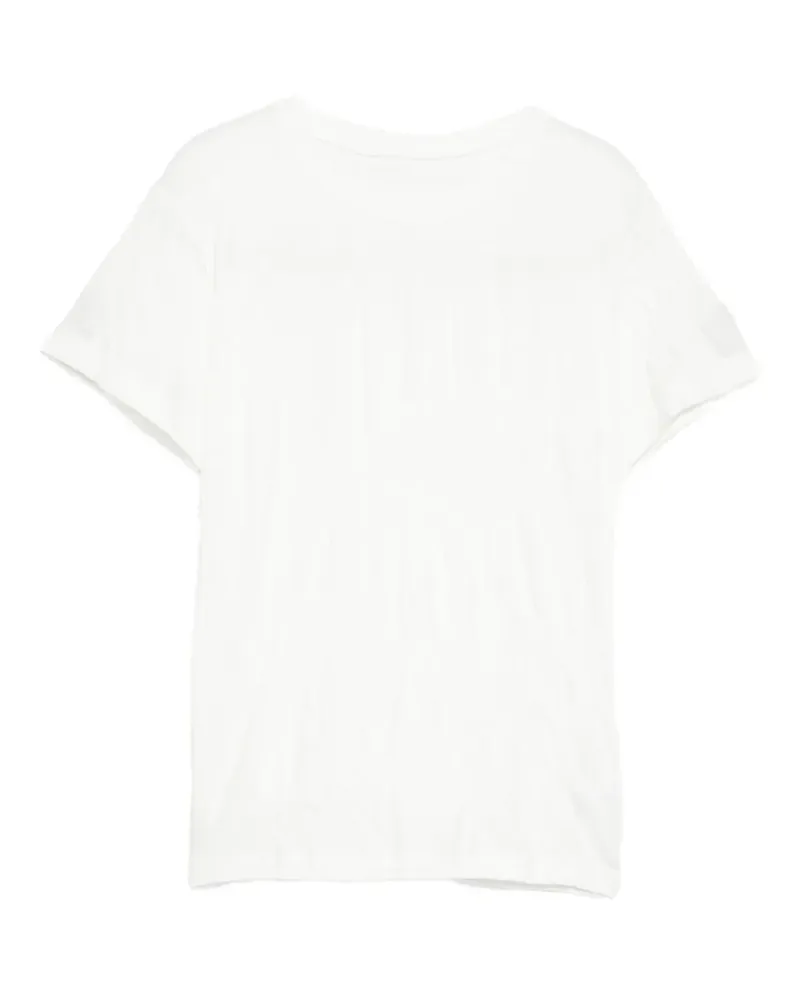 Yohji Yamamoto T-Shirt mit rundem Ausschnitt - Weiß Weiß