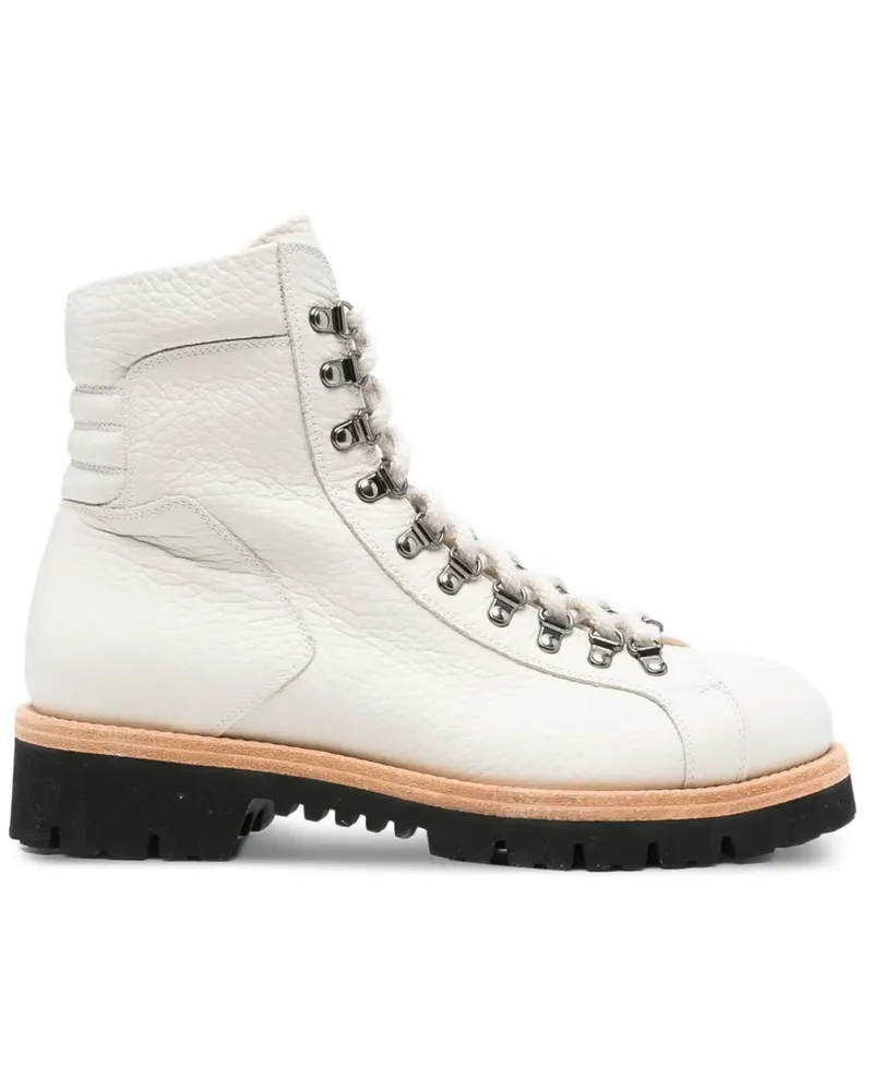 Eleventy Schnürstiefel aus Leder - Weiß Weiß