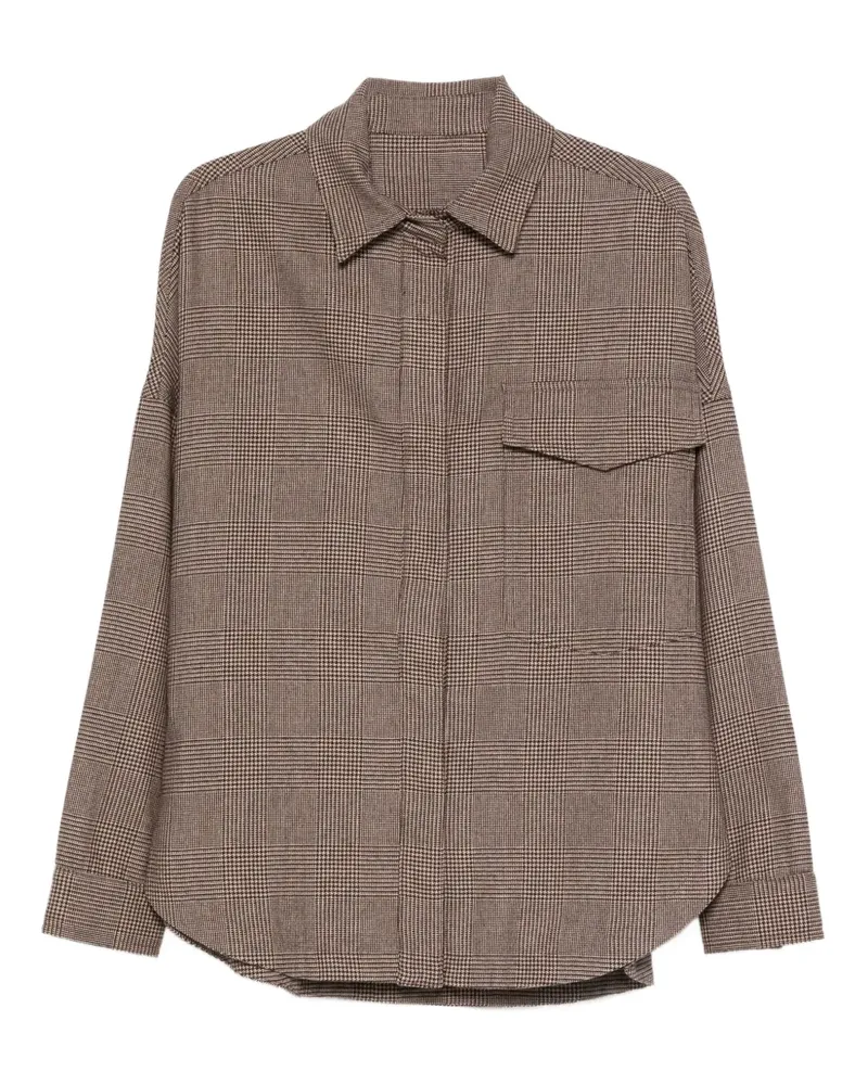 nine:inthe:morning Kariertes Rosa Hemd - Braun Braun