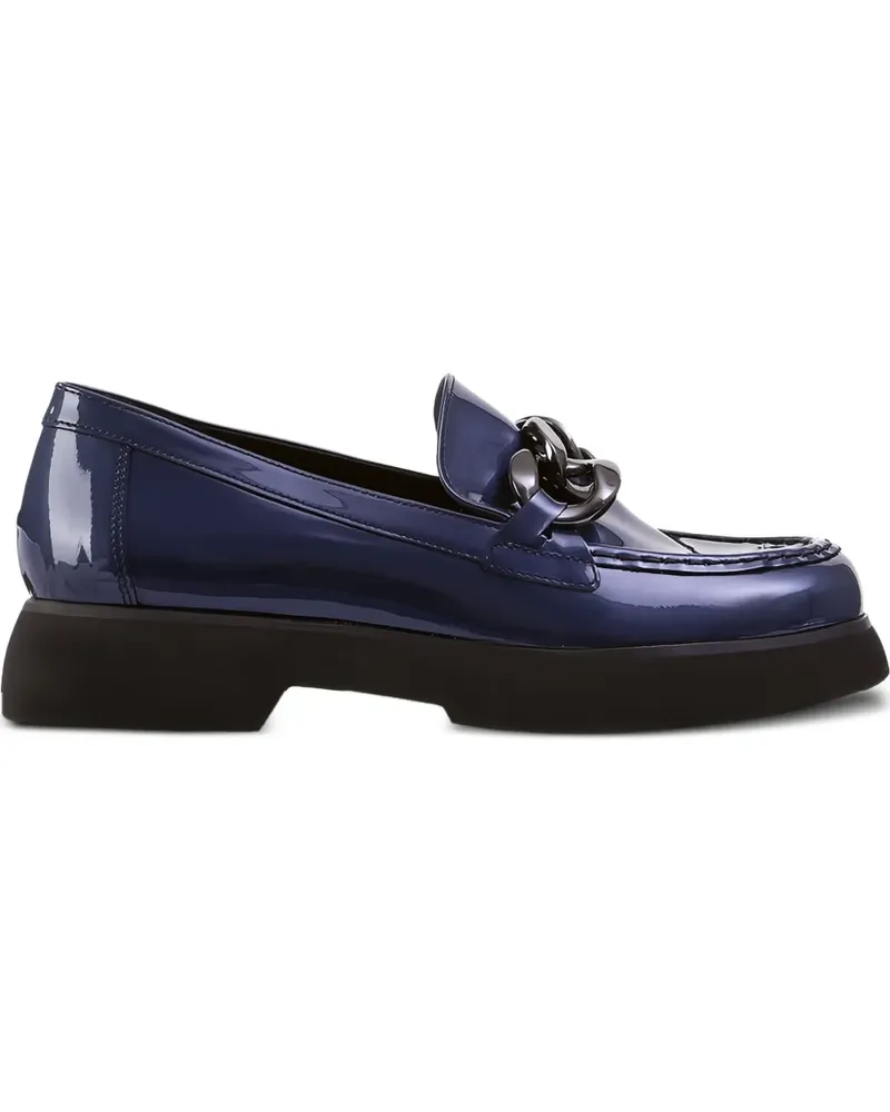 Högl Stacy Loafer aus Lackleder mit Kette - Blau Blau