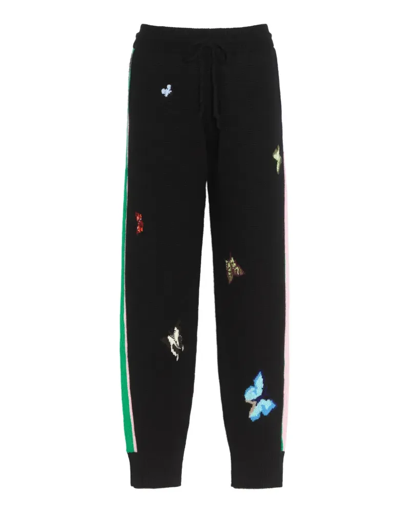Barrie x Damien Hirst The Butterflies Trainingshose mit Intarsien-Strick - Schwarz Schwarz