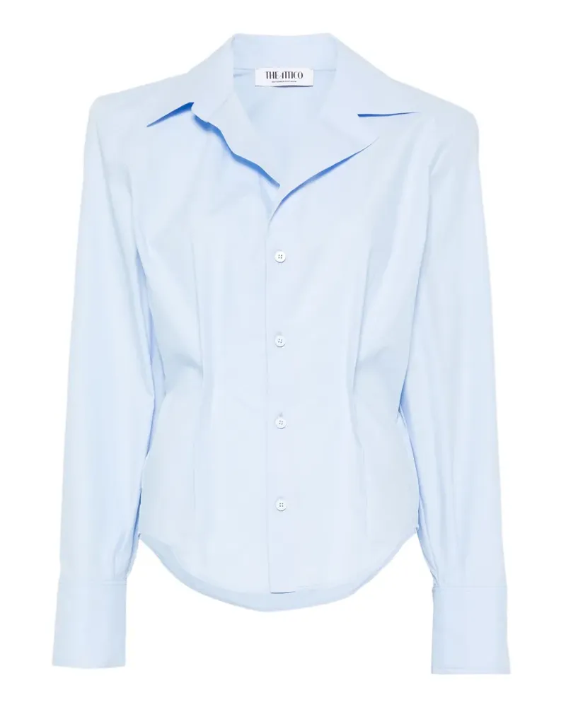 ATTICO pointed-collar buttoned shirt - Blau Blau