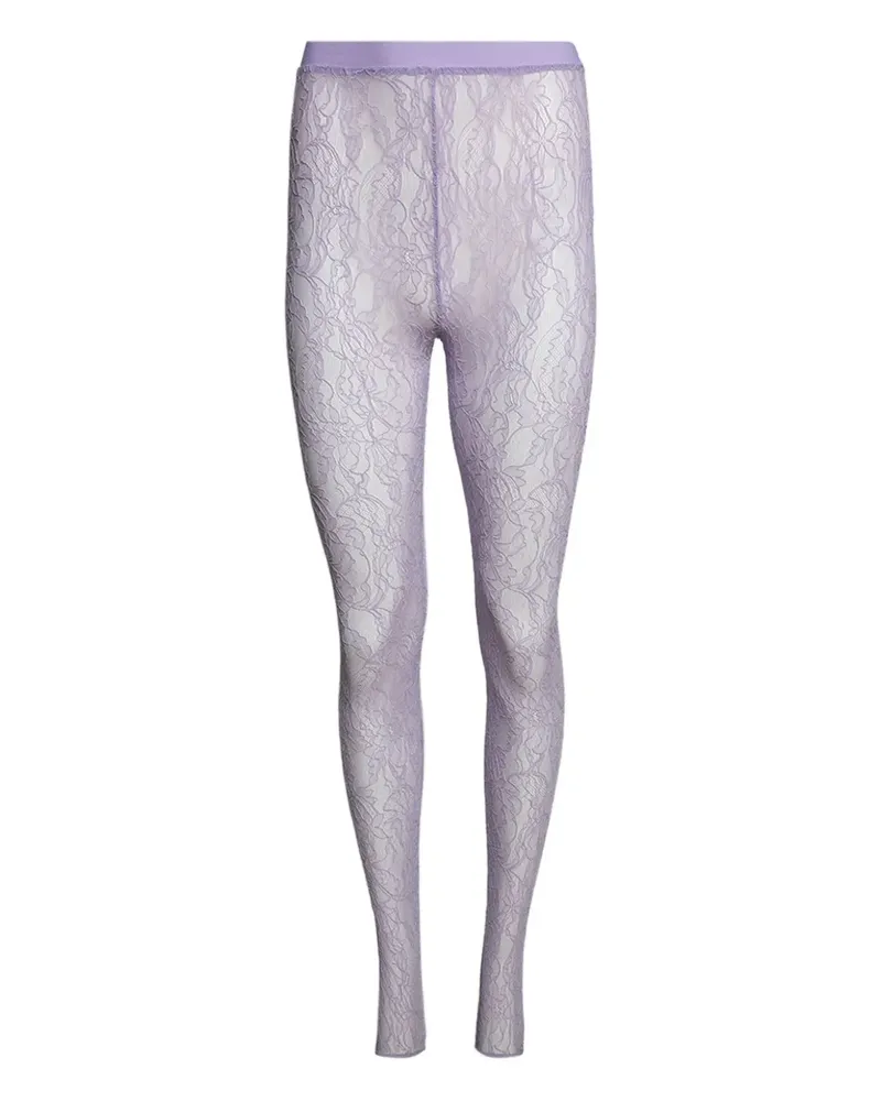 WARDROBE.NYC lace stirrup leggings - Violett Violett