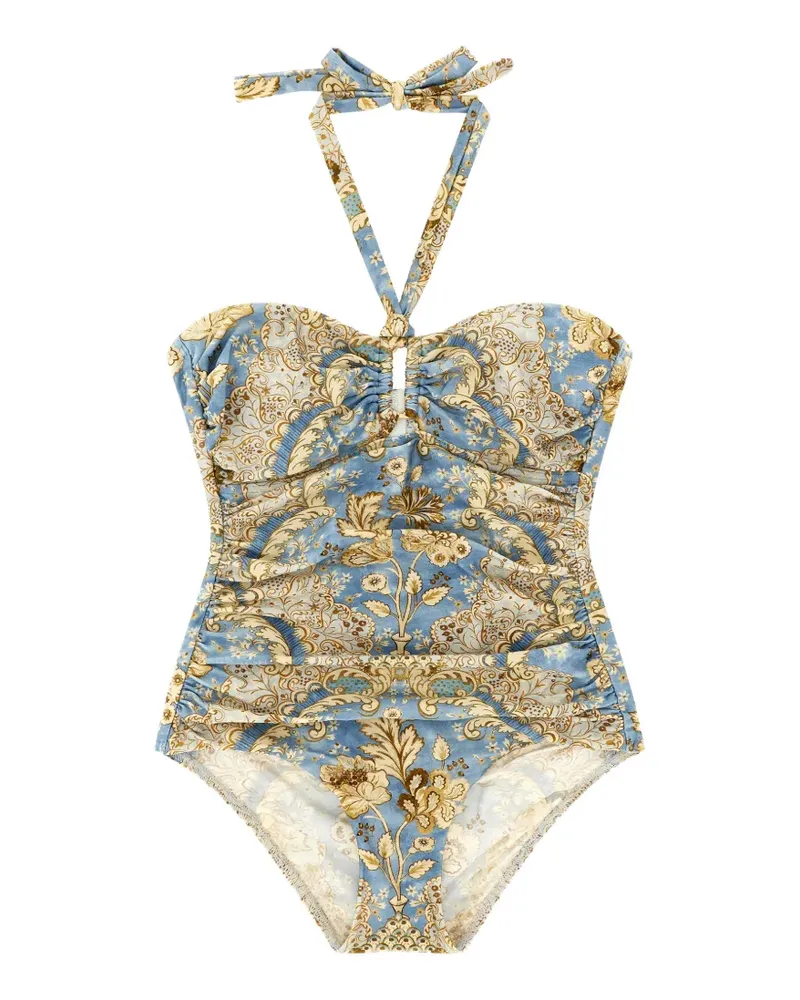 Zimmermann Daylight Badeanzug mit Paisley-Print - Blau Blau
