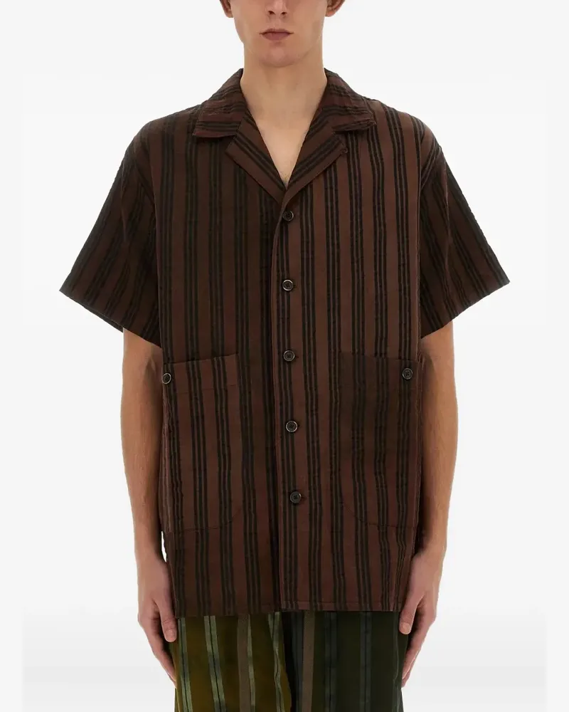 Uma Wang striped buttoned shirt - Braun Braun