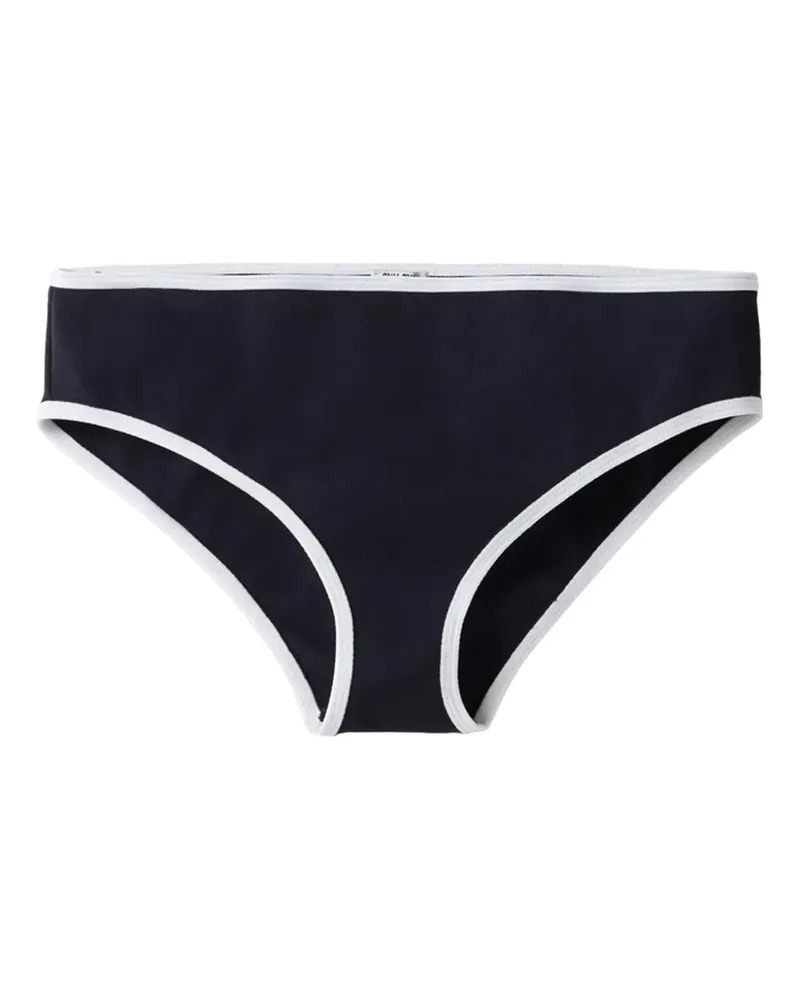 Miu Miu Bikinihöschen aus Funktionsstrick - Blau Blau