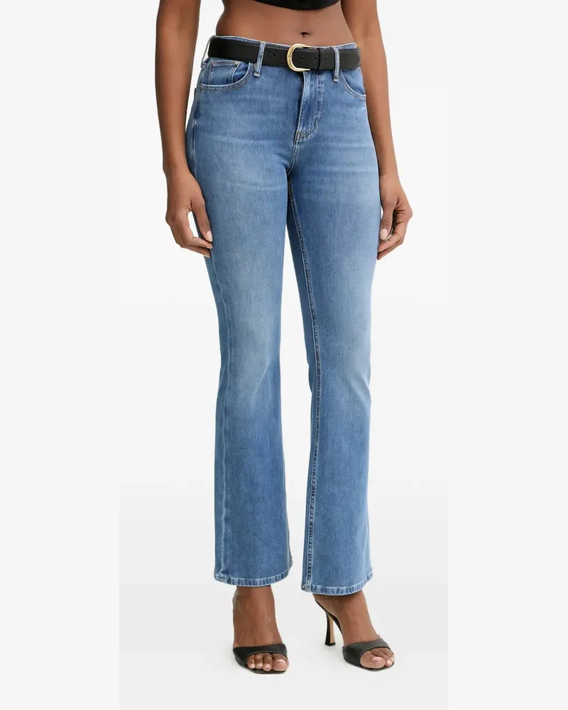 Guess logo-plaque flared jeans - Blau Blau