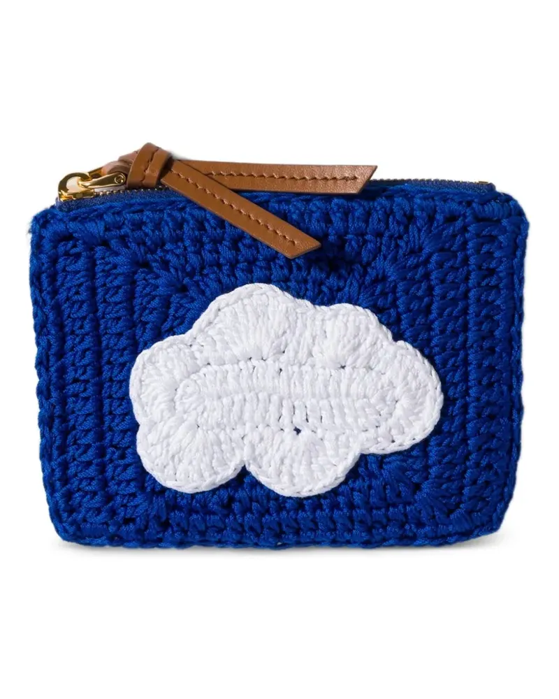 Miu Miu Gehäkelte Tasche mit Reißverschluss - Blau Blau