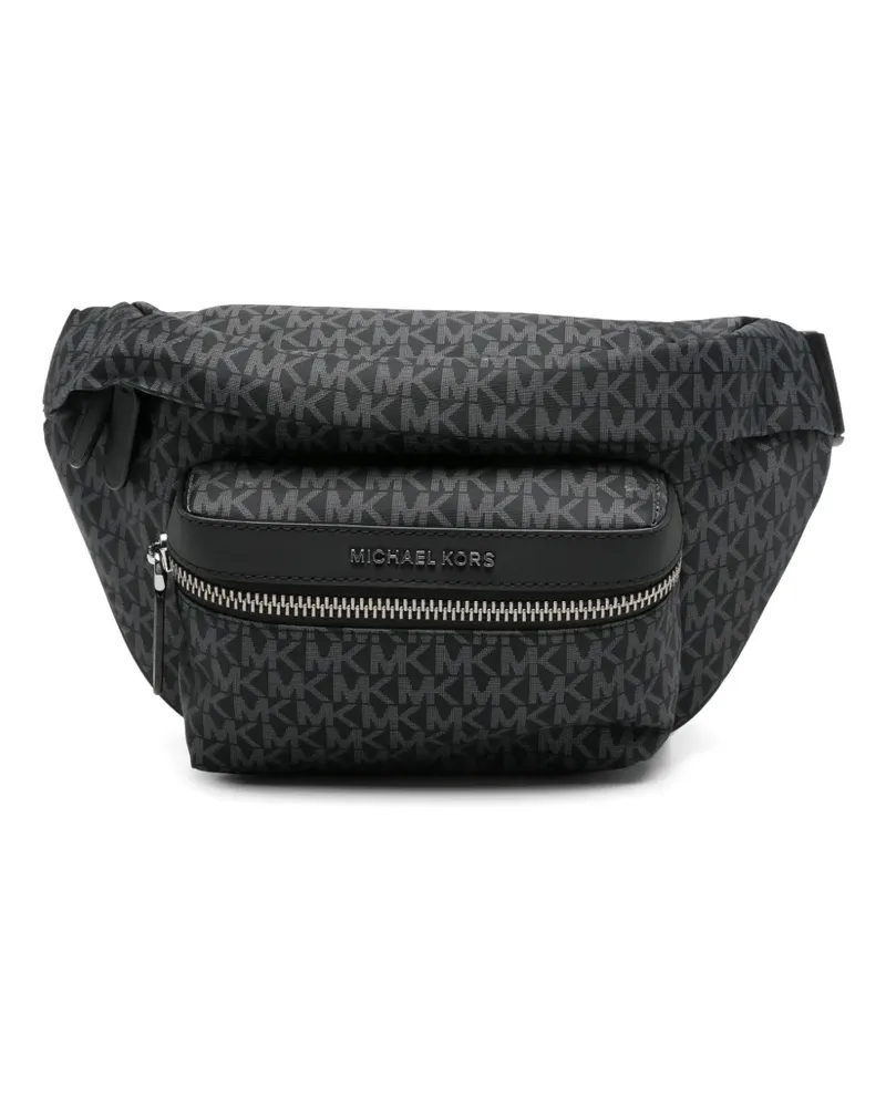 Michael Kors Brooklyn monogram-pattern logo-plaque belt bag - Schwarz Schwarz
