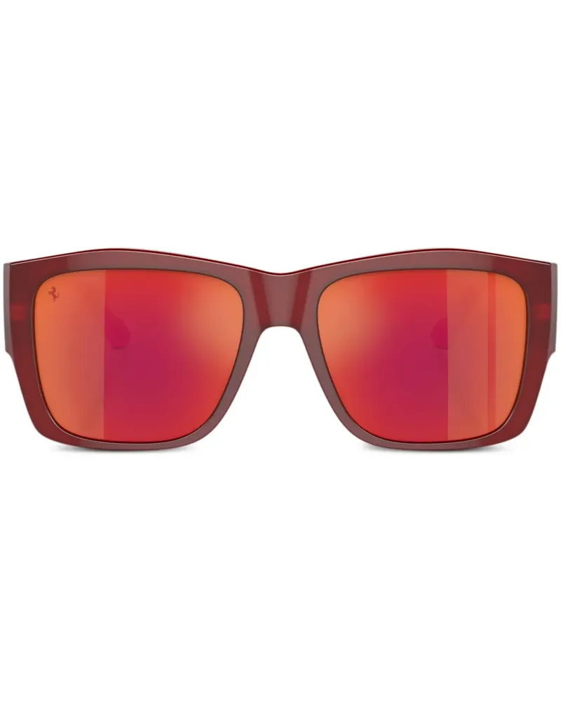 Ferrari Sonnenbrille mit eckigem Gestell - Rot Rot