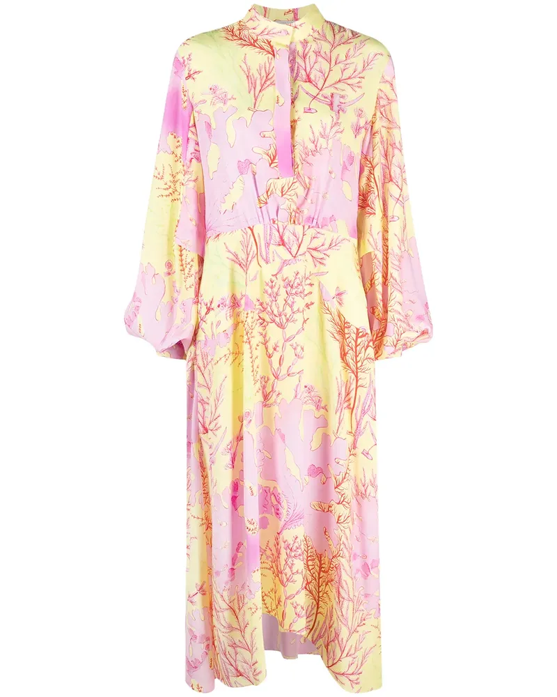 Stella McCartney Maxikleid mit Print - Gelb Gelb