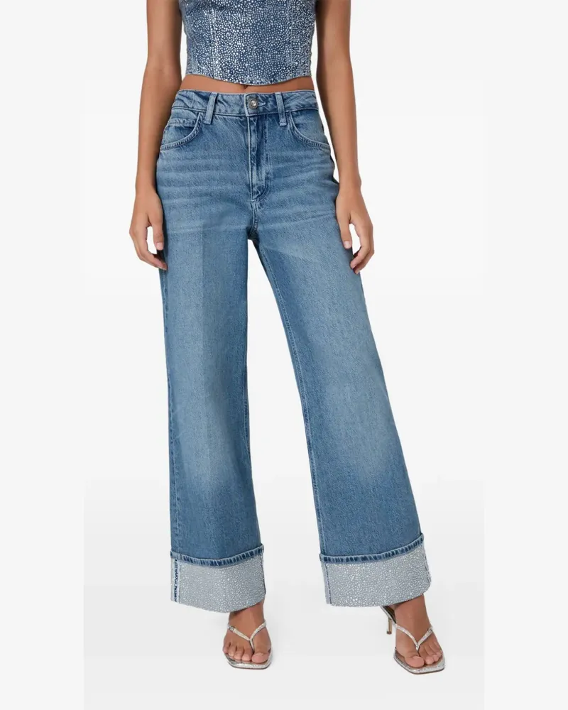 Guess Rey Wide-Leg-Jeans - Blau Blau