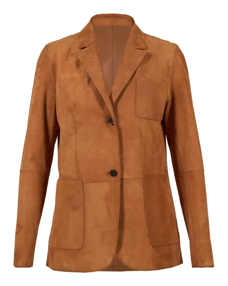 DESA Wildlederjacke mit aufgesetzten Taschen - Braun Braun