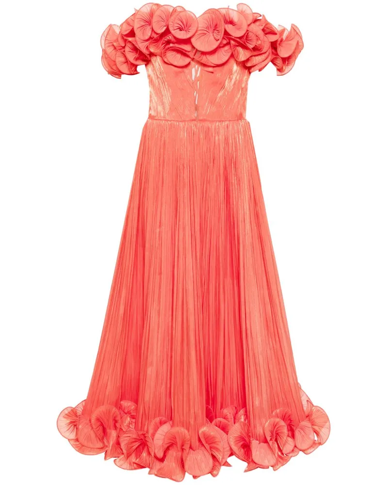 Ana Radu Kleid mit Rüschendetail - Orange Orange