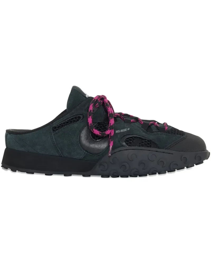 Marine Serre laces detail mules - Schwarz Schwarz