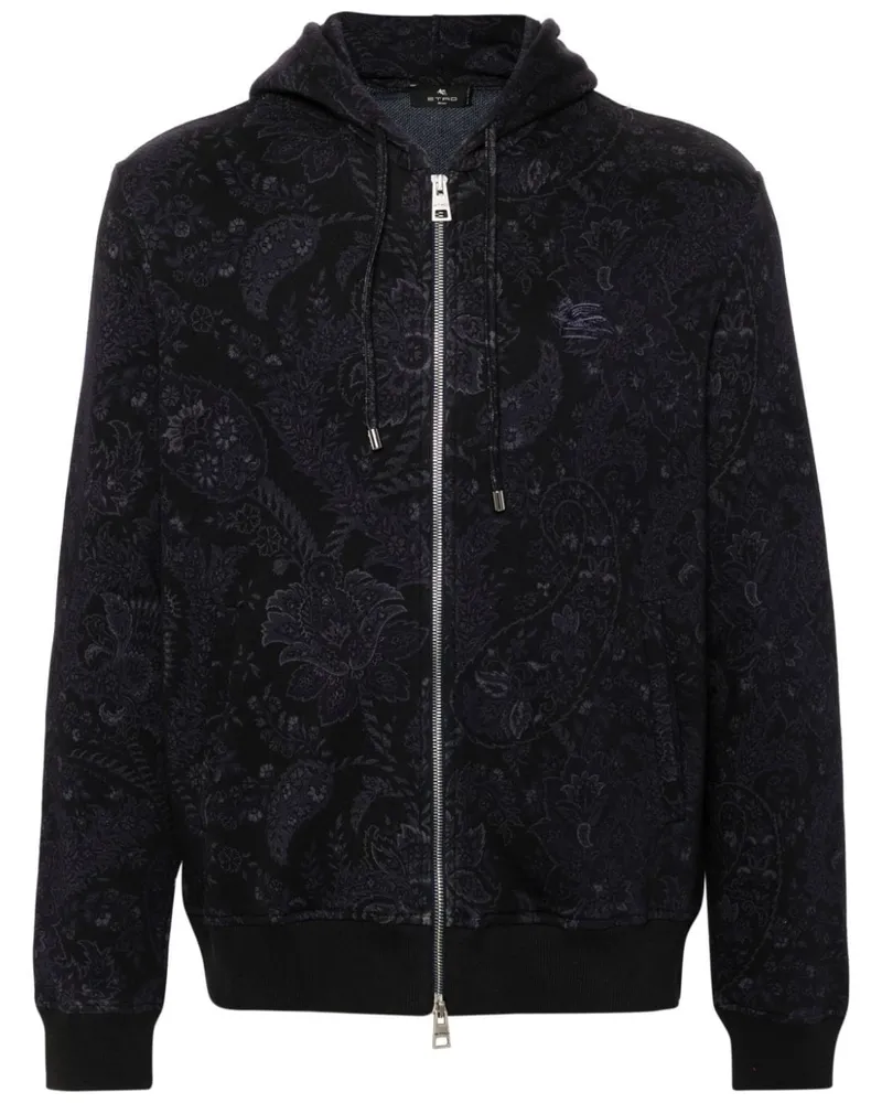 Etro Hoodie mit Paisley-Print - Blau Blau