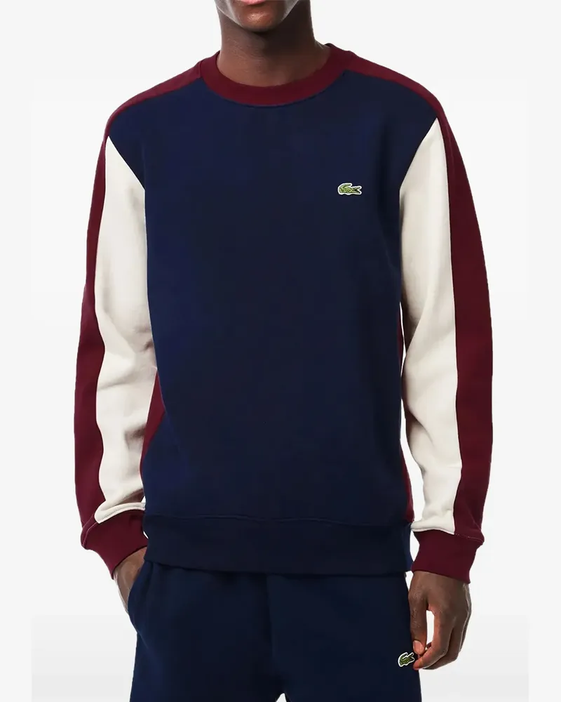 Lacoste Sweatshirt in Colour-Block-Optik - Blau Blau