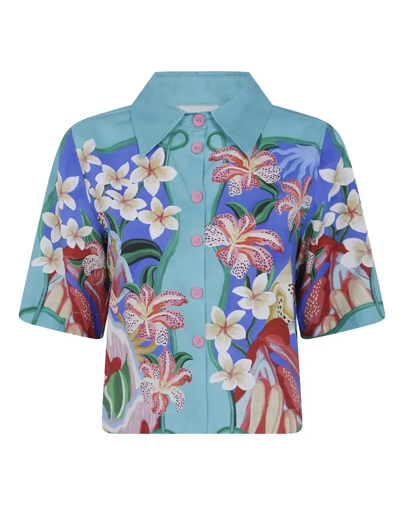 FARM Rio Garden of Life shirt - Blau Blau
