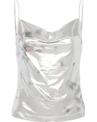 Margherita MACCAPANI Geripptes Ita Tanktop Silber