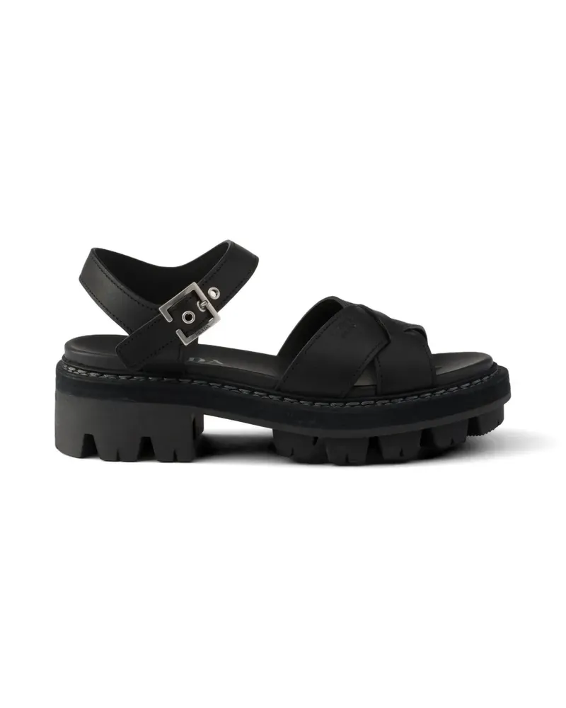 Prada leather sandals - Schwarz Schwarz