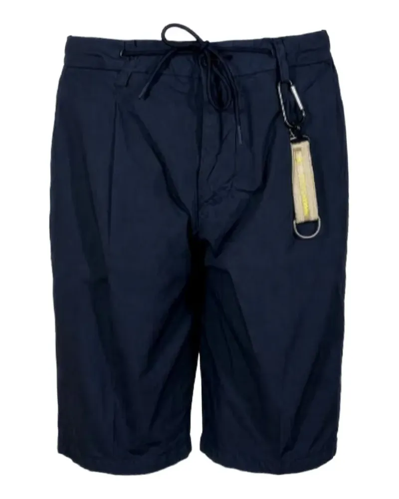 Manuel Ritz Plissierte Shorts mit Kordelzug - Blau Blau