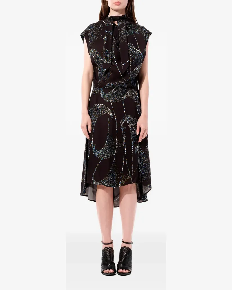 Balenciaga Kleid mit Print - Schwarz Schwarz