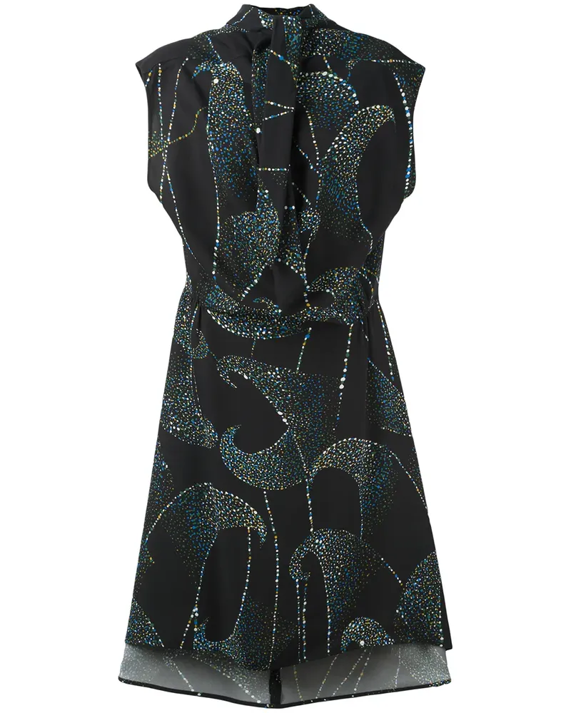 Balenciaga Kleid mit Print - Schwarz Schwarz