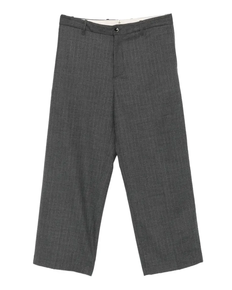 nine:inthe:morning Thiago pinstripe-pattern tailored trousers - Grau Grau