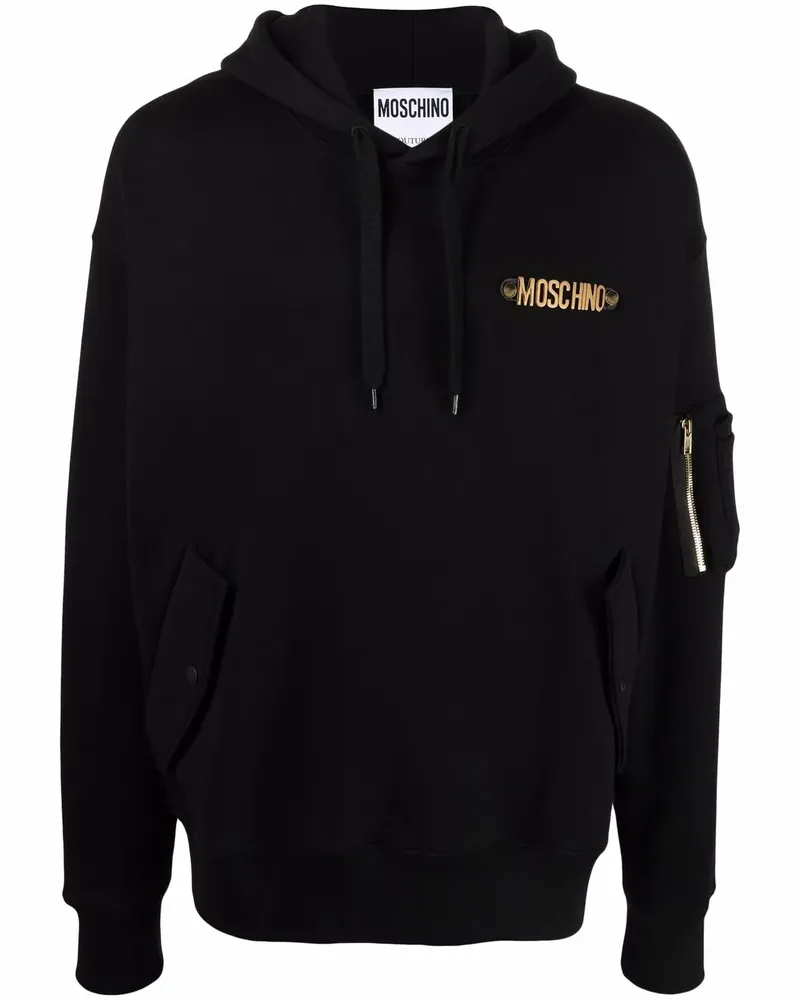 Moschino Hoodie mit Logo - Schwarz Schwarz
