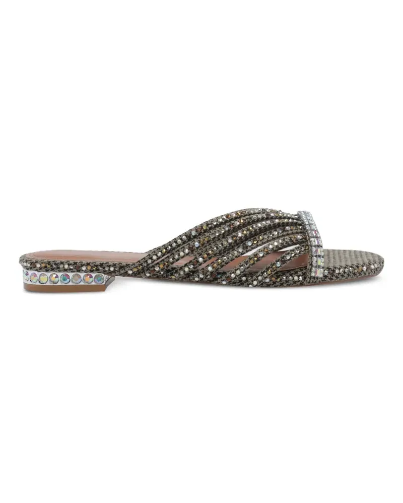 Kurt Geiger Mules mit Kristallriemen - Nude Nude