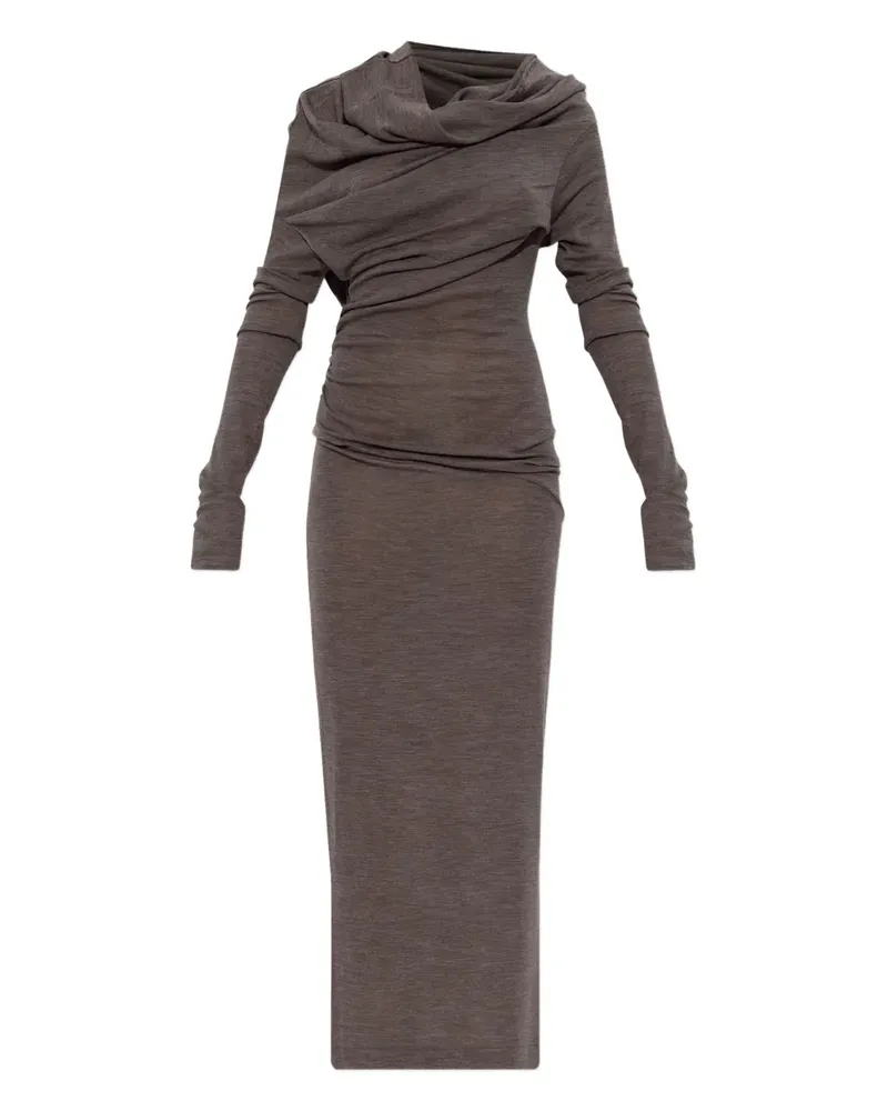 Entire Studios Kleid mit Schalkragen - Grau Grau