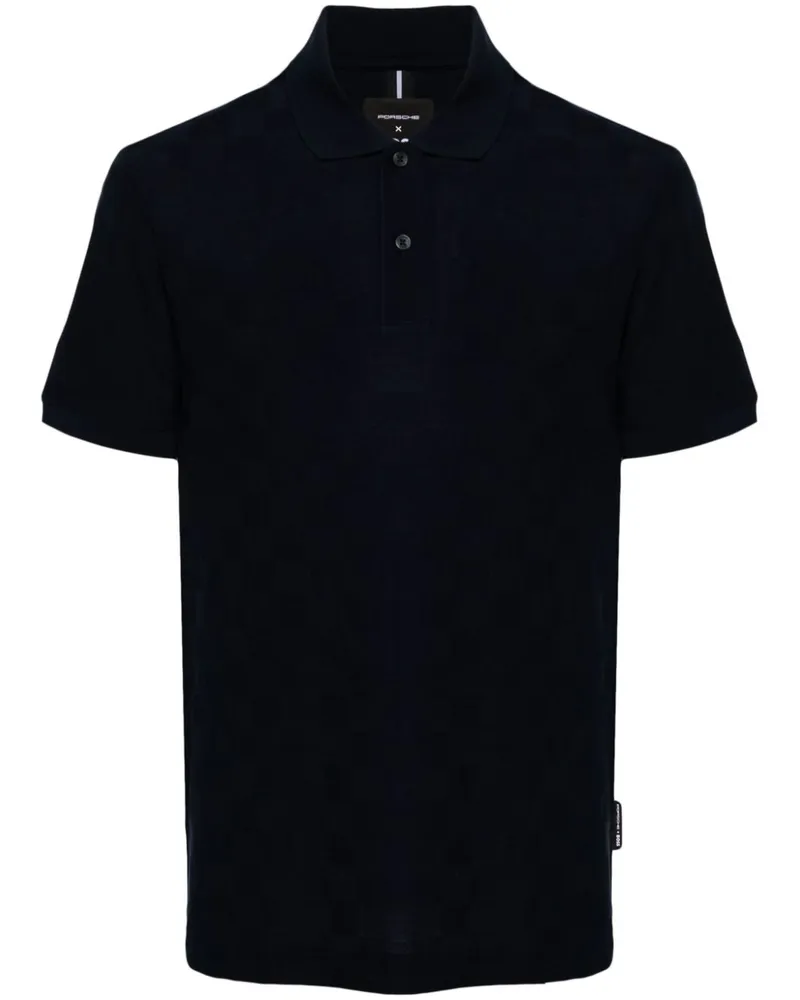 HUGO BOSS Poloshirt mit Schachbrettmuster - Blau Blau