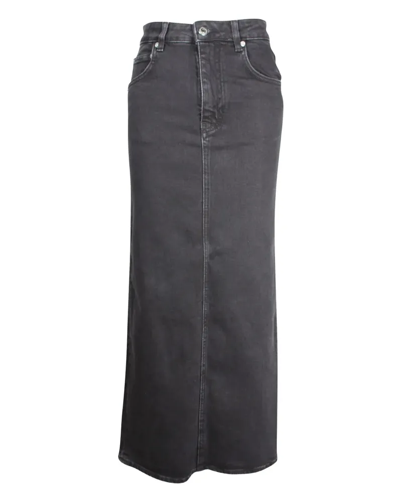 Maje Jeansrock mit Schlitz hinten - Schwarz Schwarz