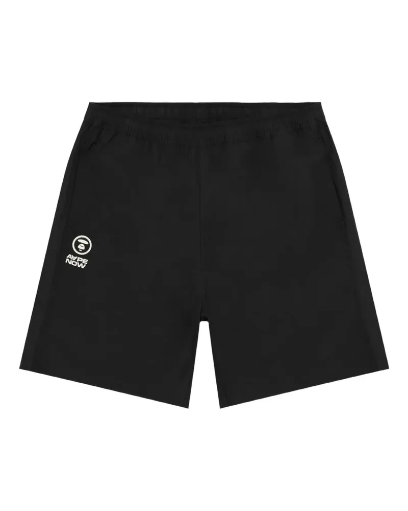 BAPE logo-print drawstring shorts - Schwarz Schwarz