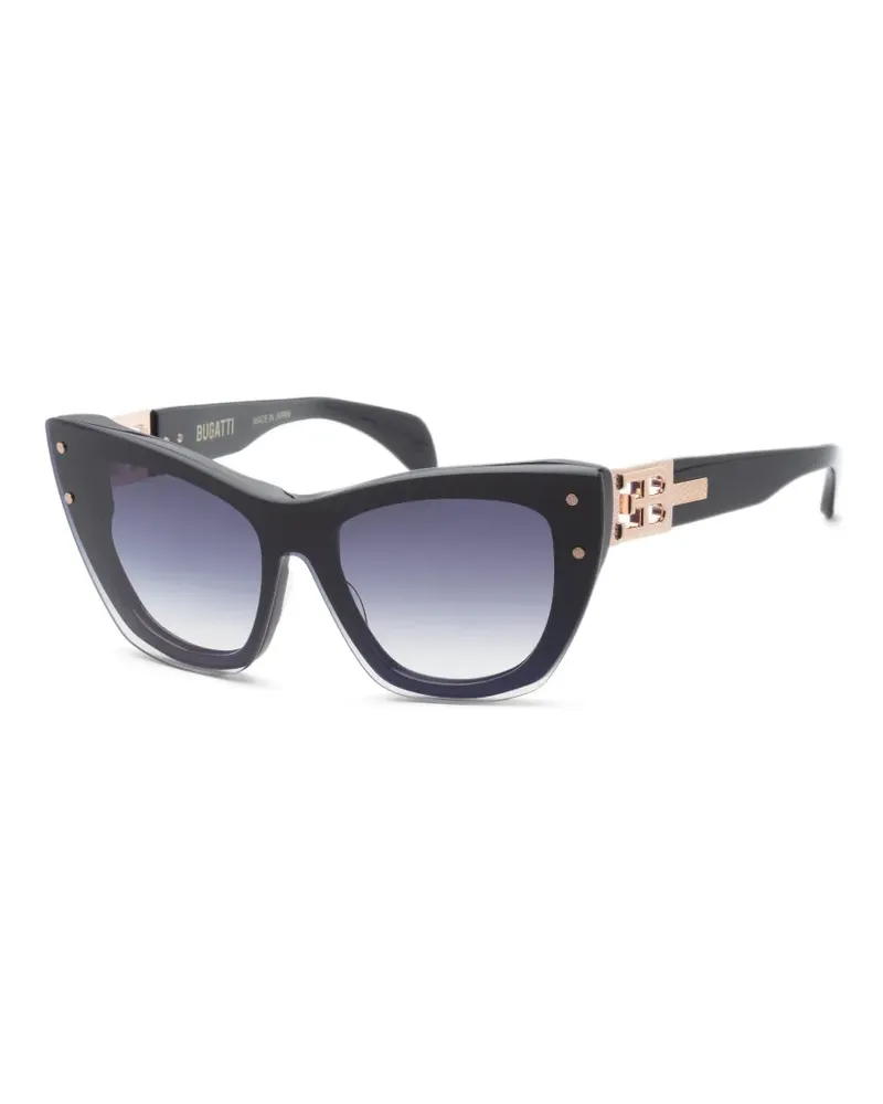 Bugatti Cat-Eye-Sonnenbrille mit Farbverlauf - Schwarz Schwarz