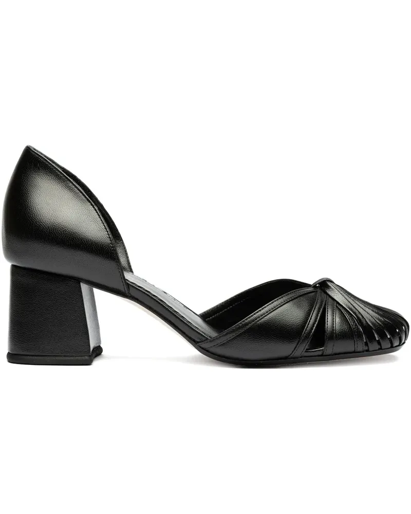 Sarah Chofakian Knot Pumps mit Cut-Out 40mm - Schwarz Schwarz