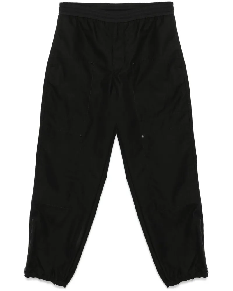 Moncler Hose mit Logo-Stickerei - Schwarz Schwarz