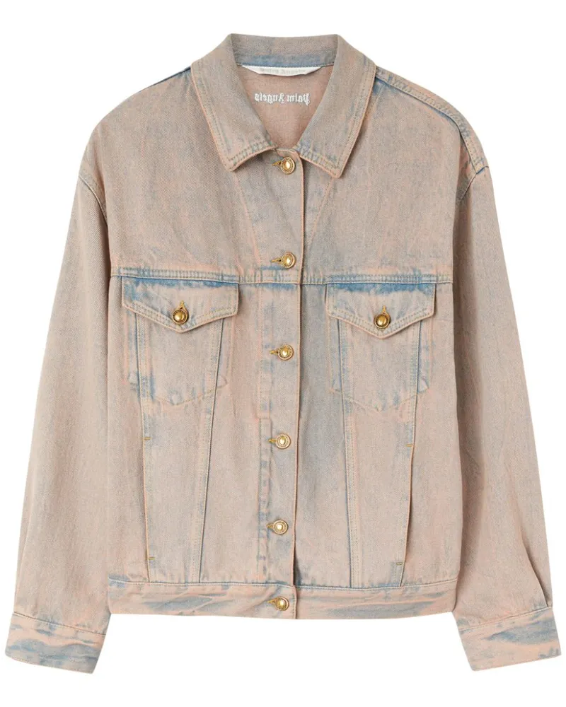 Palm Angels Jeansjacke mit Batikmuster - Rosa Rosa
