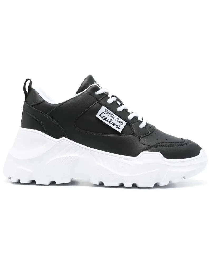 Versace Jeans Sneakers mit Kontrasteinsätzen - Schwarz Schwarz