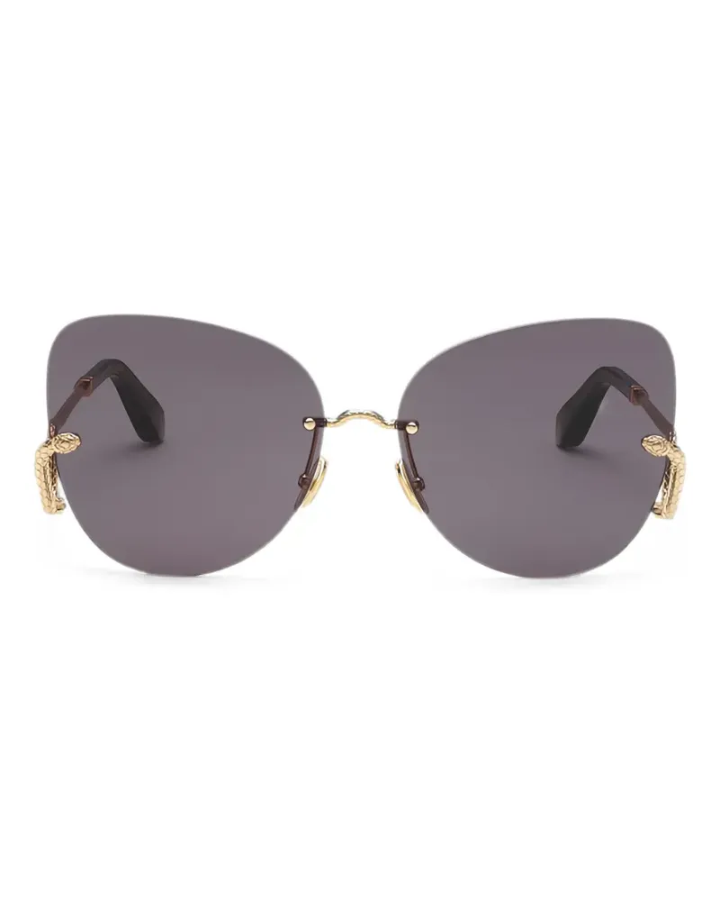 Roberto Cavalli rimless snake-detail sunglasses - Gold Gold