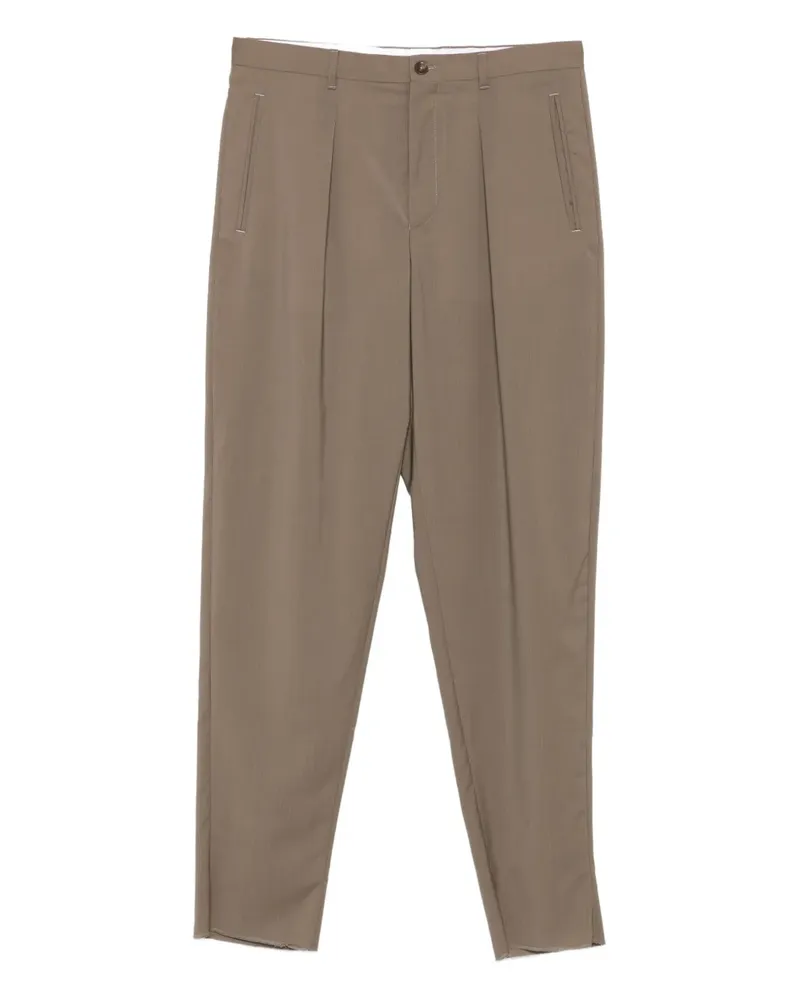 Emporio Armani Straight-Leg-Hose mit Falten - Nude Nude