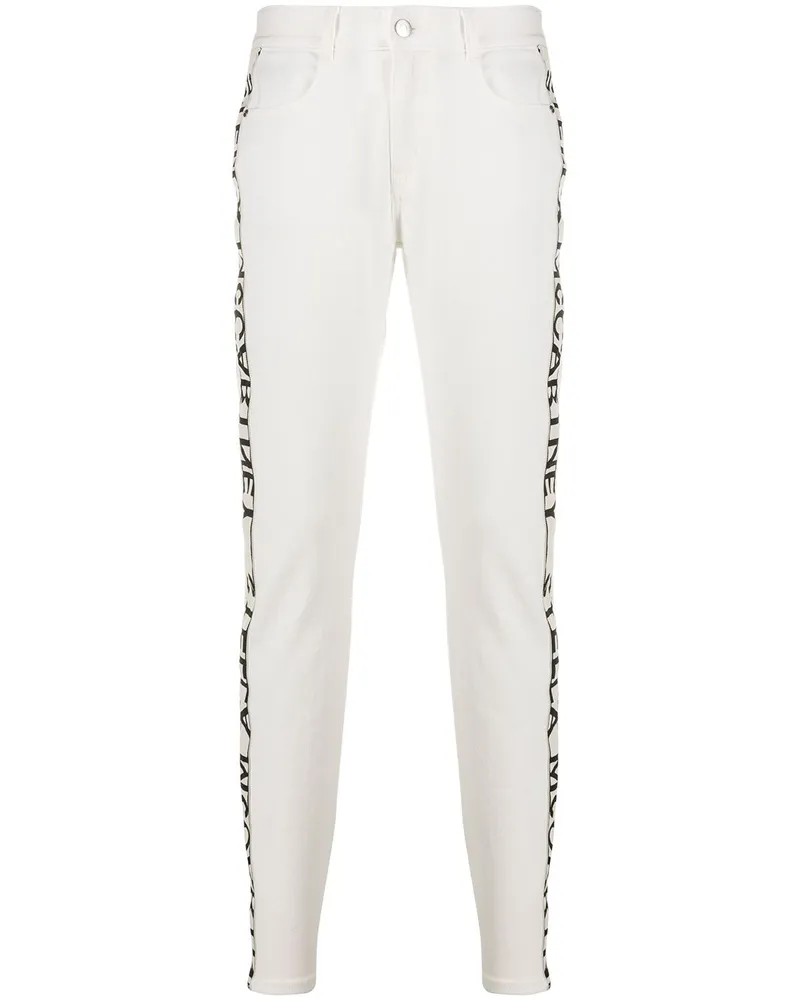 Stella McCartney Skinny-Jeans mit Logo - Weiß Weiß