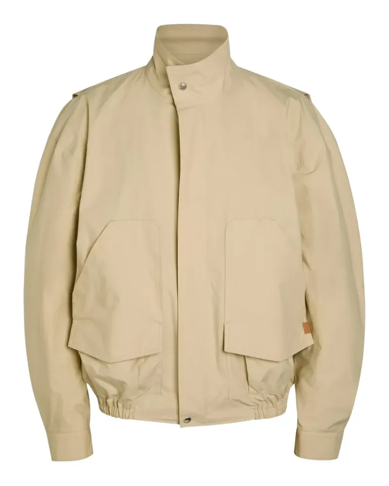 Calvin Klein Donald funnel-neck flap-pocket jacket - Nude Nude