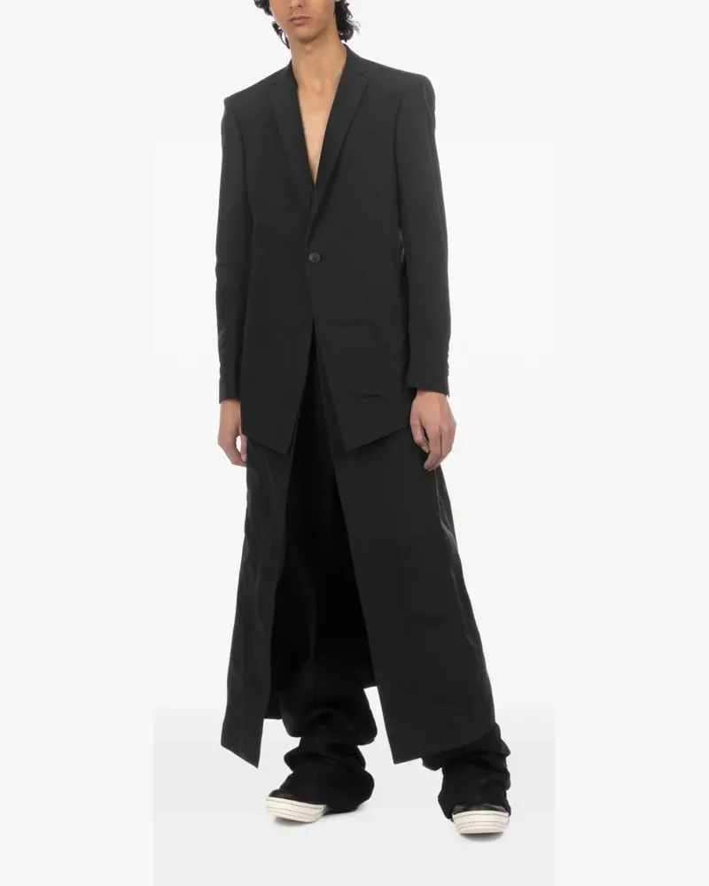 Julius layered tailored single-breasted coat - Schwarz Schwarz