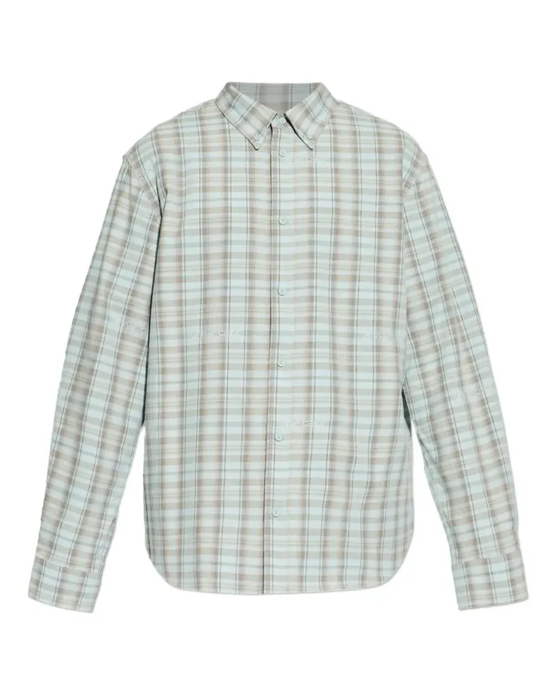OFF-WHITE Marker checked shirt - Grün Grün