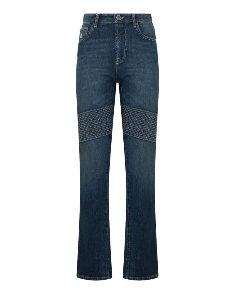 MOORER biker-style five-pocket jeans - Blau Blau