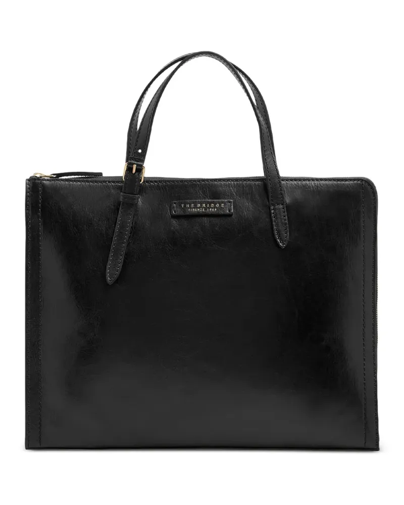 The Bridge Laptoptasche aus Leder - Schwarz Schwarz