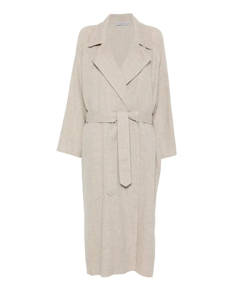 Dušan belted coat - Nude Nude