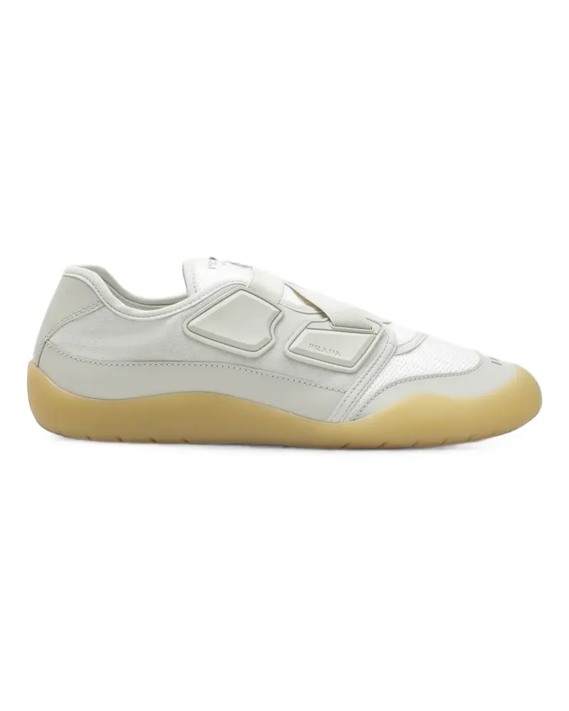 Prada Speedrock leather and mesh fabric sneakers - Nude Nude